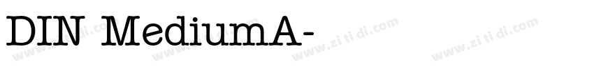 DIN MediumA字体转换